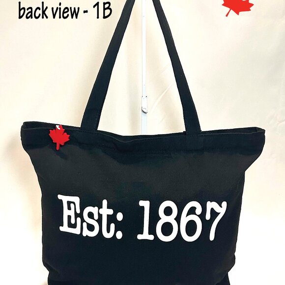 New Custom Designed "CARRY & GO" Large Canvas Tote Bags With Funny Canadiana Gra - Picture 4 of 16